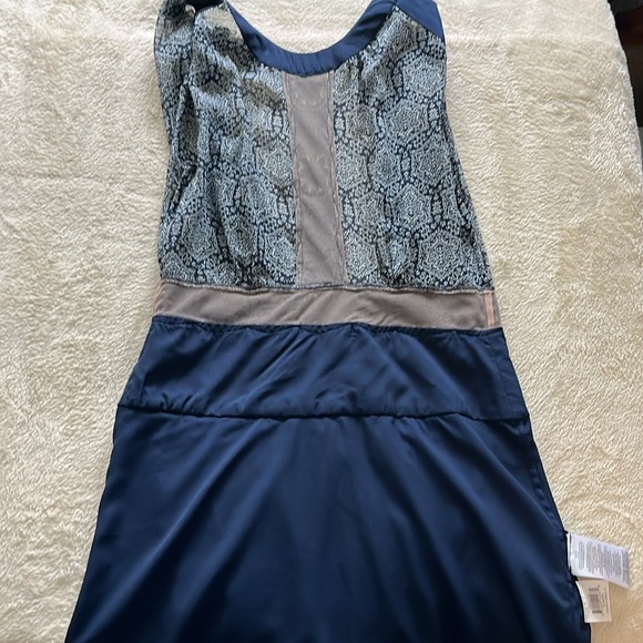 BCBG MaxAzria, Aymeline, sleeveless dress, dark ink navy combo fabric - Picture 13 of 15